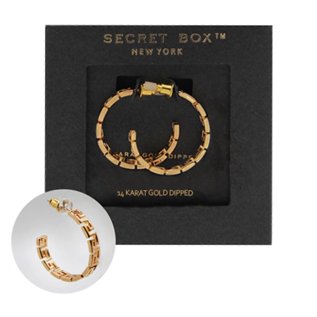 Greek Pattern Round Hoops 84$